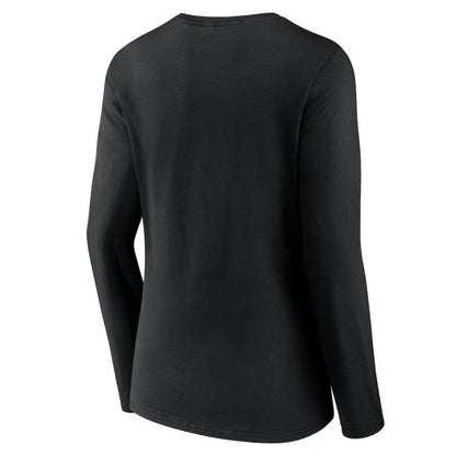 Baltimore Orioles Women's Stellar Long Sleeve V-Neck T-Shirt - Black