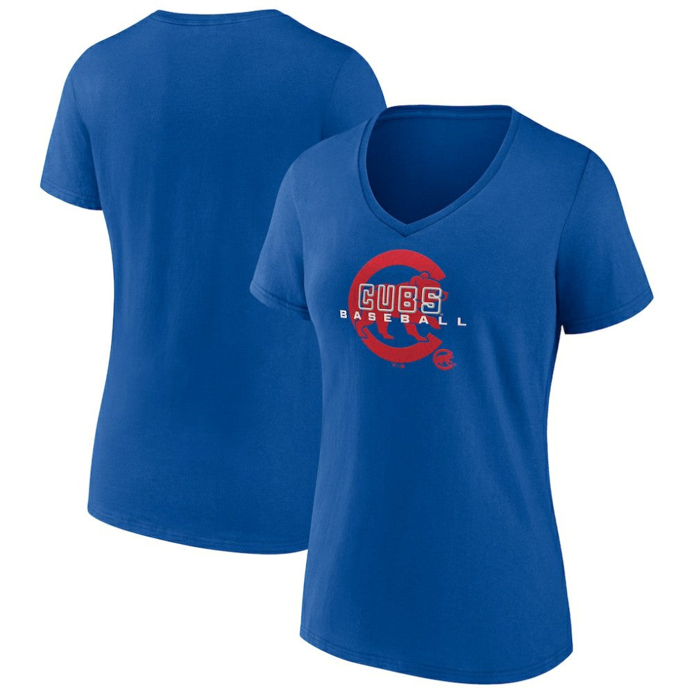 Chicago Cubs Women's Stellar V-Neck T-Shirt - Royal