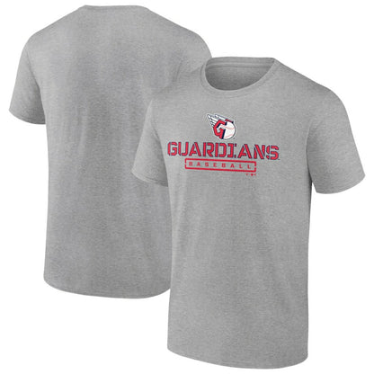 Cleveland Guardians Evanston Stencil T-Shirt - Heather Gray
