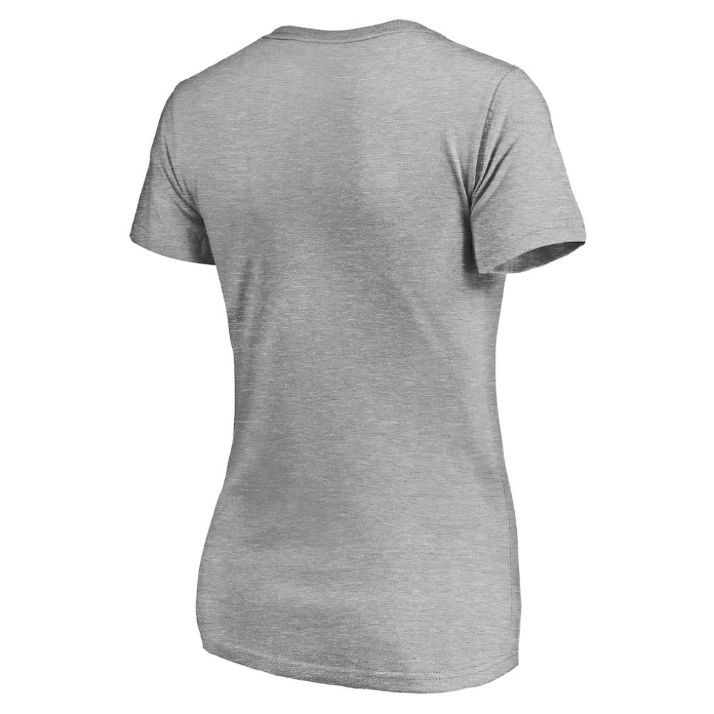 Cleveland Guardians Women's Evanston Stencil V-Neck T-Shirt - Gray