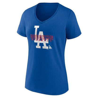 Los Angeles Dodgers Women's Stellar V-Neck T-Shirt - Royal
