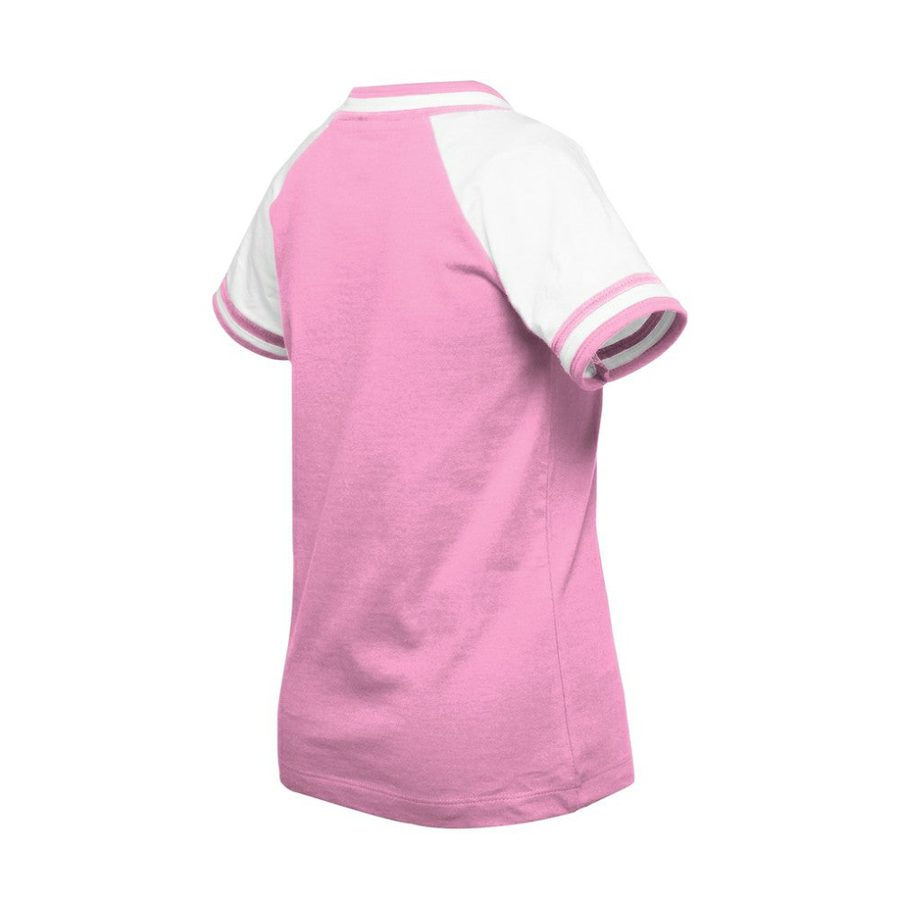 Baltimore Orioles Girls Youth Mommy & Me Raglan V-Neck T-Shirt - Pink | New Era