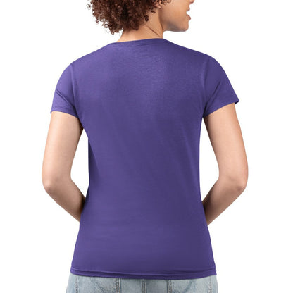 Colorado Rockies G-III 4Her by Carl Banks Women's Super-Slim Fit Lightweight Flowers Graphic V-Neck T-Shirt - Purple