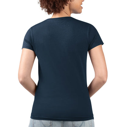 Milwaukee Brewers G-III 4Her by Carl Banks Women's Super-Slim Fit Lightweight Flowers Graphic V-Neck T-Shirt - Navy