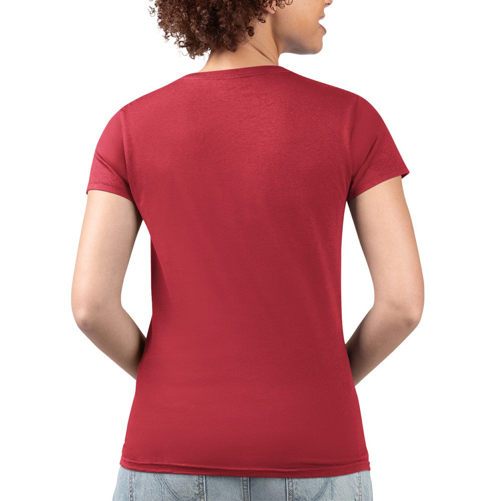 Cincinnati Reds G-III 4Her by Carl Banks Women's Super-Slim Fit Lightweight Flowers Graphic V-Neck T-Shirt - Red