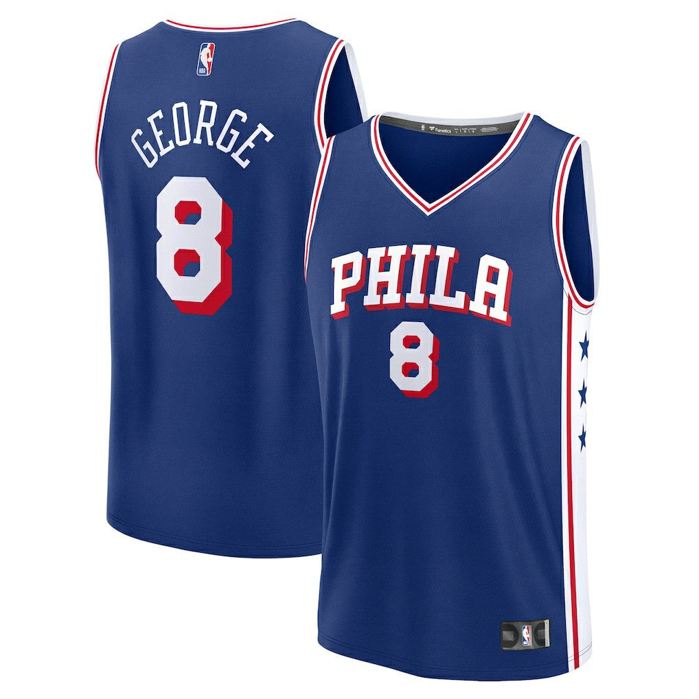Paul George Philadelphia 76ers Fast Break Replica Player Jersey - Icon Edition - Royal | Fanatics shop