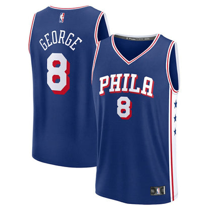Paul George Philadelphia 76ers Fast Break Replica Player Jersey - Icon Edition - Royal | Fanatics shop