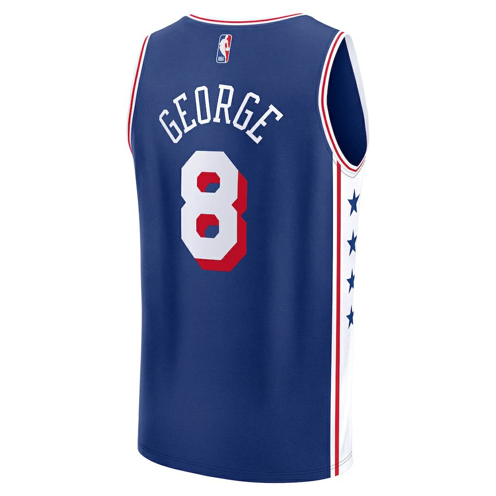Paul George Philadelphia 76ers Fast Break Replica Player Jersey - Icon Edition - Royal | Fanatics shop