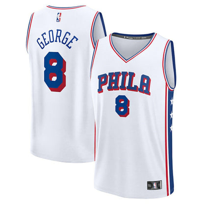 Paul George Philadelphia 76ers Fast Break Replica Player Jersey - Association Edition - White | Fanatics discount
