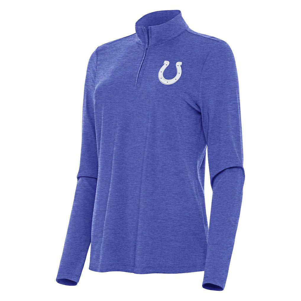 Indianapolis Colts Antigua Women's Bright Quarter-Zip Sweatshirt - Heather Royal outlet