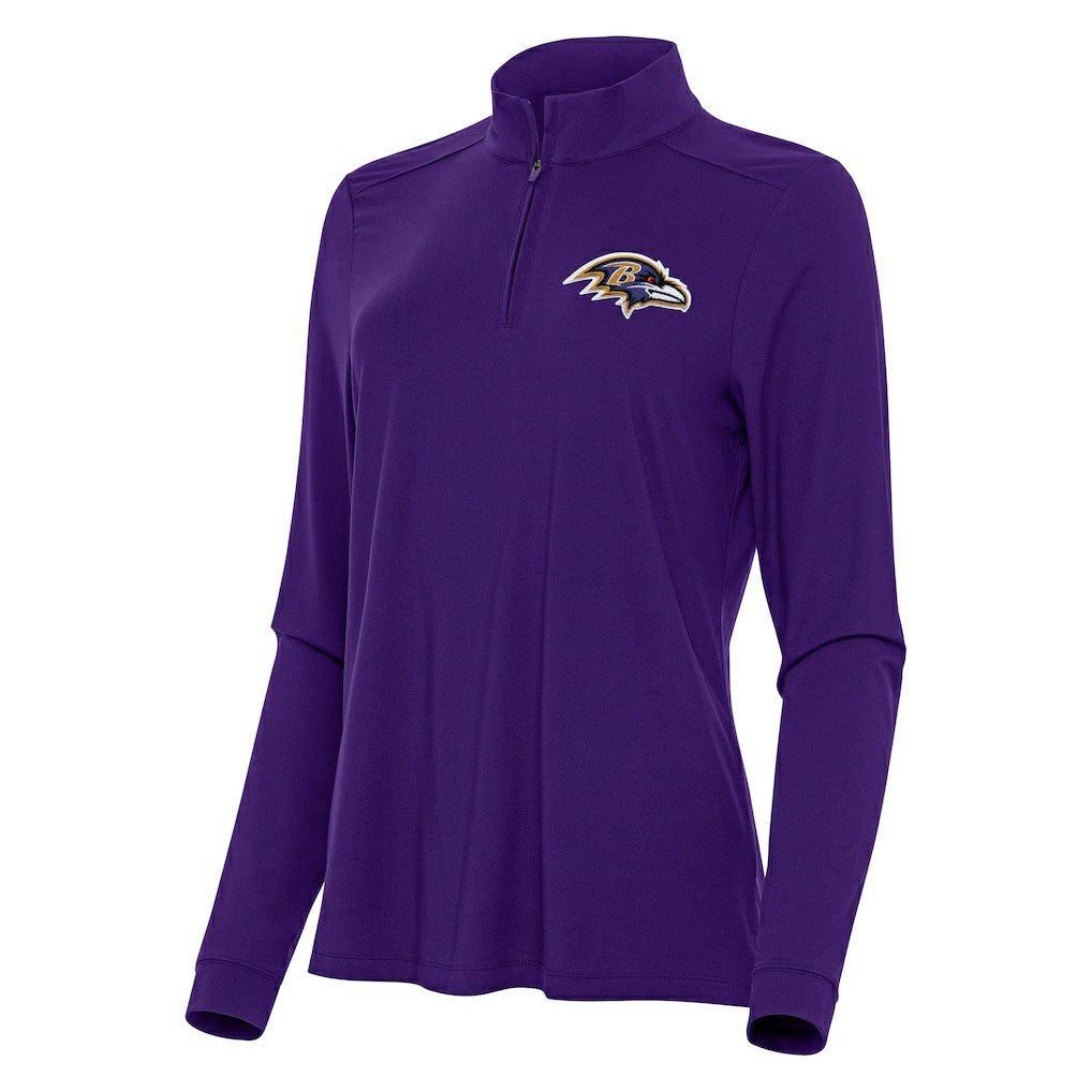 Baltimore Ravens Antigua Women's Intent Quarter-Zip Sweatshirt - Purple cheap