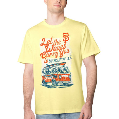 San Francisco Giants Margaritaville Bus Waves Graphic T-Shirt - Yellow