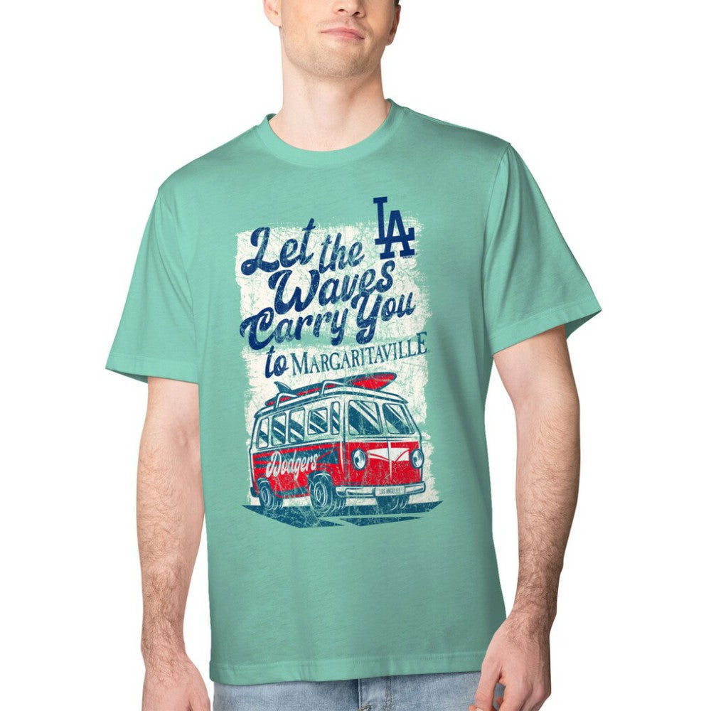 Los Angeles Dodgers Margaritaville Bus Waves Graphic T-Shirt - Mint
