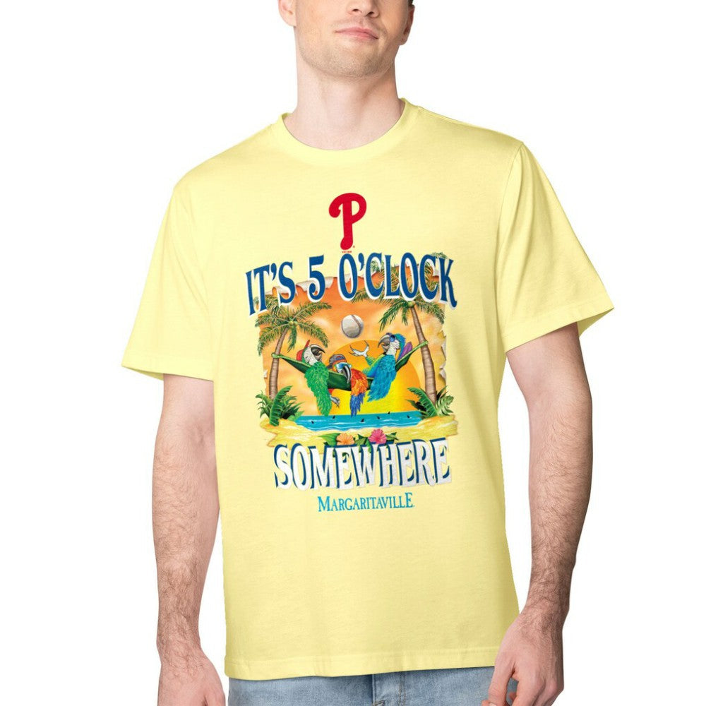 Philadelphia Phillies Margaritaville Five O'Clock Graphic T-Shirt - Yellow