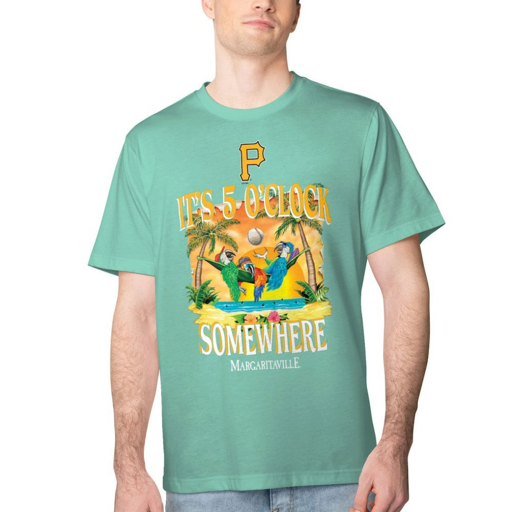 Pittsburgh Pirates Margaritaville Five O'Clock Graphic T-Shirt - Mint