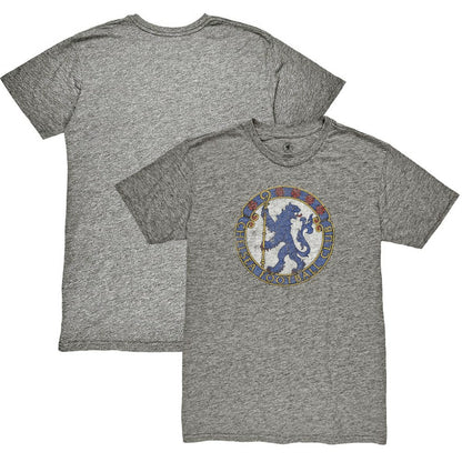 Chelsea 1863FC Retro Badge Vintage Tri-Blend T-Shirt - Heather Gray shop
