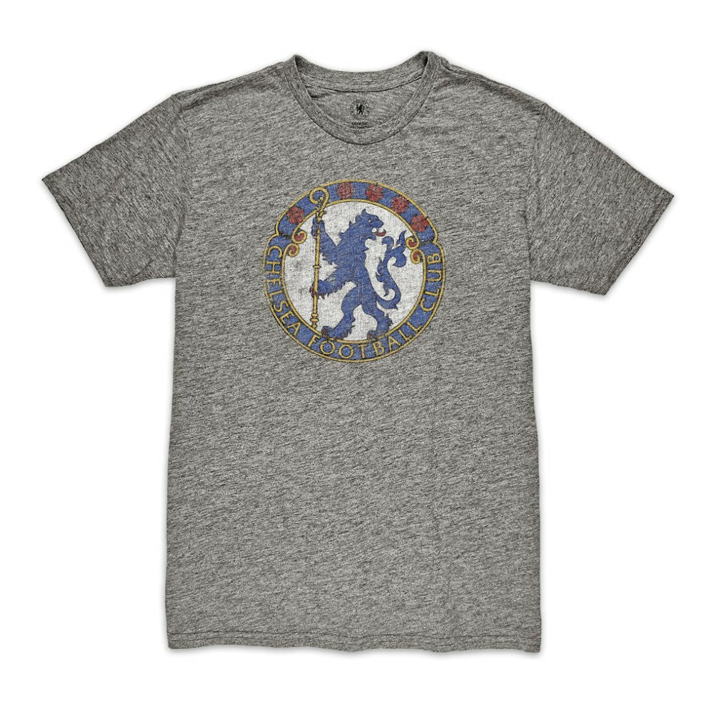 Chelsea 1863FC Retro Badge Vintage Tri-Blend T-Shirt - Heather Gray shop