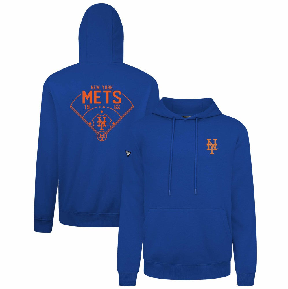 New York Mets Levelwear Podium Primary Pullover Hoodie - Royal