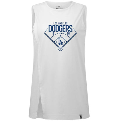 Los Angeles Dodgers Levelwear Women's Influx Home Field Tank Top - White