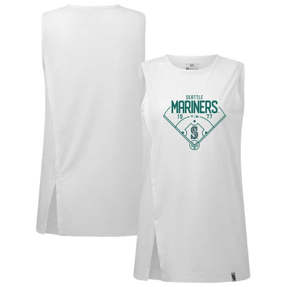 Seattle Mariners Levelwear Women's Influx Home Field Tank Top - White