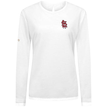 St. Louis Cardinals Levelwear Women's Sequoia Primary Logo Long Sleeve T-Shirt - White