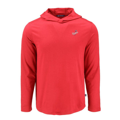 Los Angeles Dodgers Cutter & Buck Coastline Epic Comfort Recycled Eco Hoodie Long Sleeve T-Shirt - Red