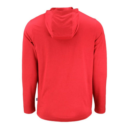 Los Angeles Dodgers Cutter & Buck Coastline Epic Comfort Recycled Eco Hoodie Long Sleeve T-Shirt - Red
