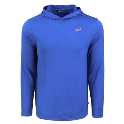Los Angeles Dodgers Cutter & Buck Coastline Epic Comfort Recycled Eco Hoodie Long Sleeve T-Shirt - Royal
