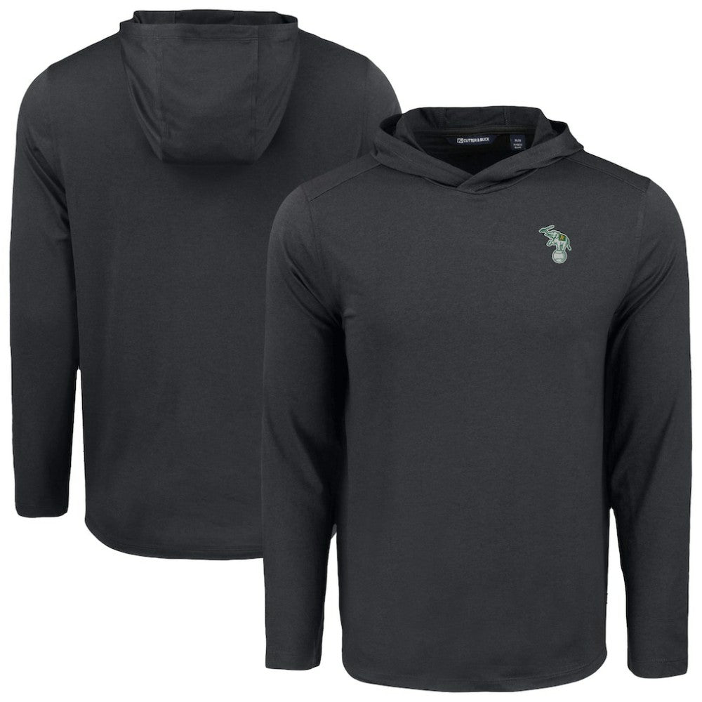 Athletics Cutter & Buck Coastline Epic Comfort Recycled Eco Hoodie Long Sleeve T-Shirt - Black
