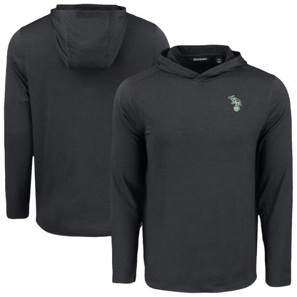 Athletics Cutter & Buck Coastline Epic Comfort Recycled Eco Hoodie Long Sleeve T-Shirt - Black