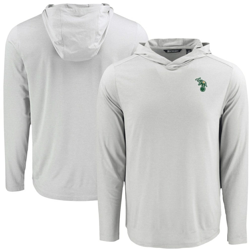 Athletics Cutter & Buck Coastline Epic Comfort Recycled Eco Hoodie Long Sleeve T-Shirt - Gray