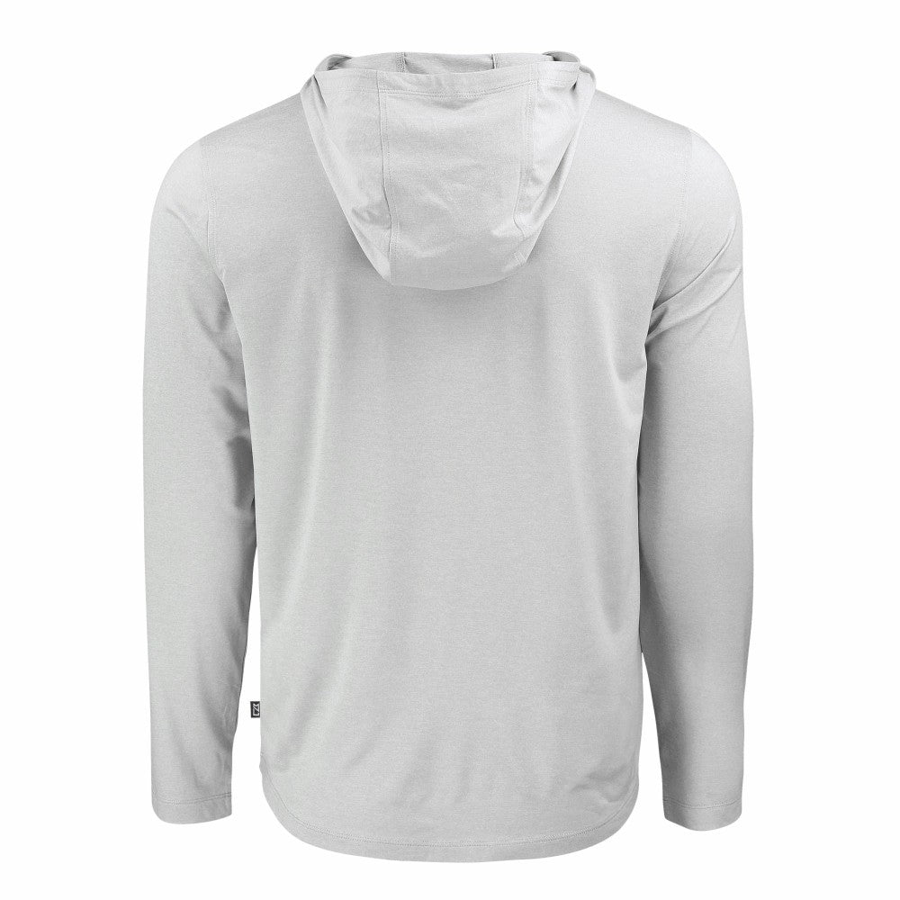 Milwaukee Brewers Cutter & Buck Coastline Epic Comfort Recycled Eco Hoodie Long Sleeve T-Shirt - Gray
