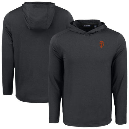 San Francisco Giants Cutter & Buck Coastline Epic Comfort Recycled Eco Hoodie Long Sleeve T-Shirt - Black
