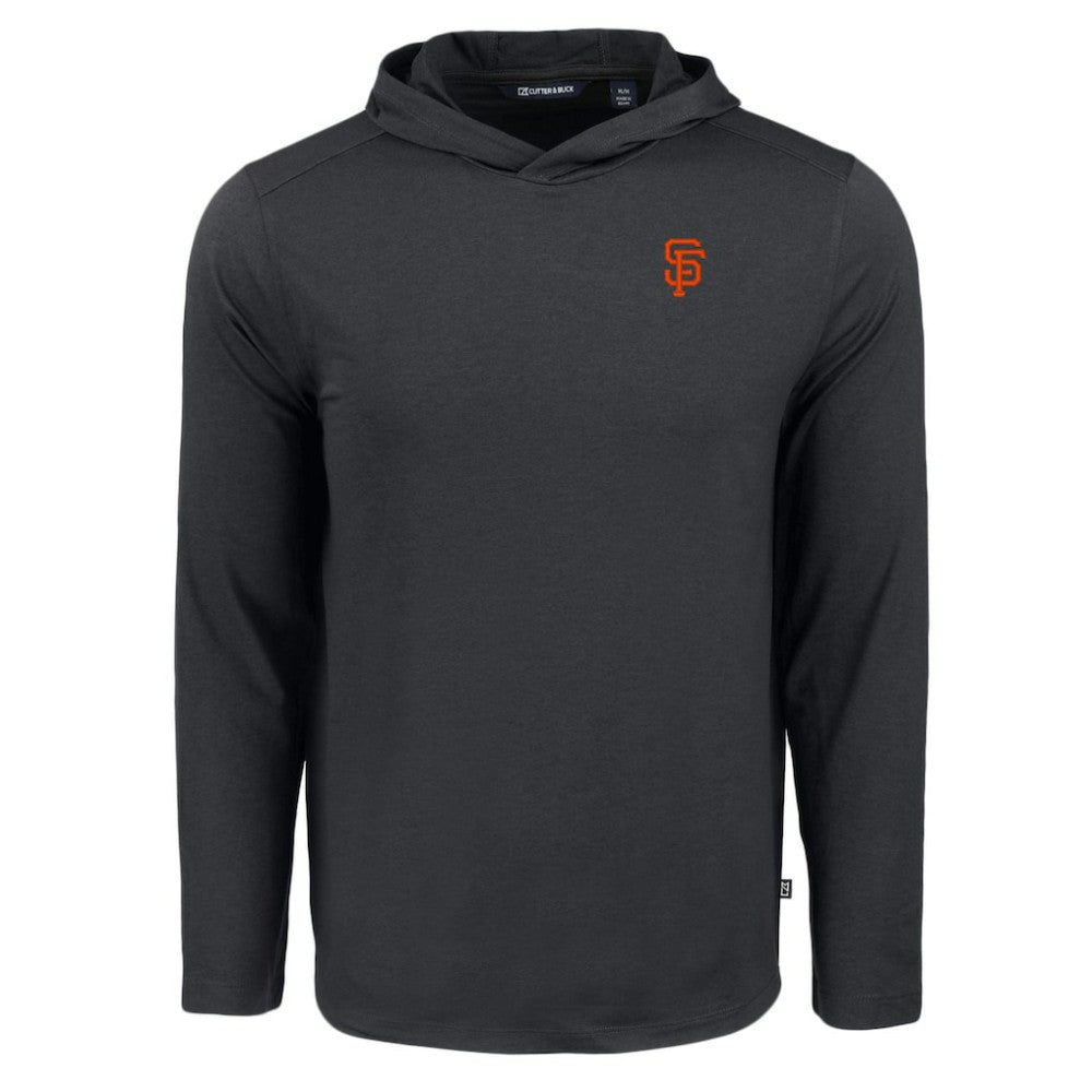 San Francisco Giants Cutter & Buck Coastline Epic Comfort Recycled Eco Hoodie Long Sleeve T-Shirt - Black