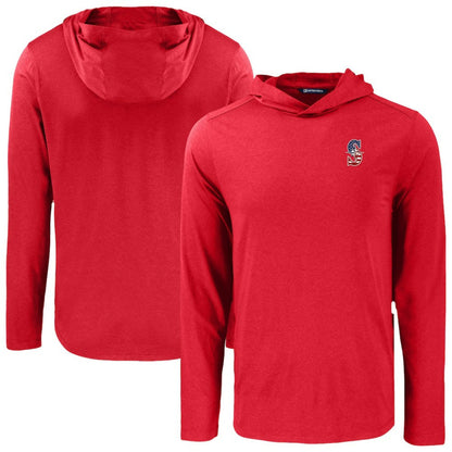 Seattle Mariners Cutter & Buck Coastline Epic Comfort Recycled Eco Hoodie Long Sleeve T-Shirt - Red