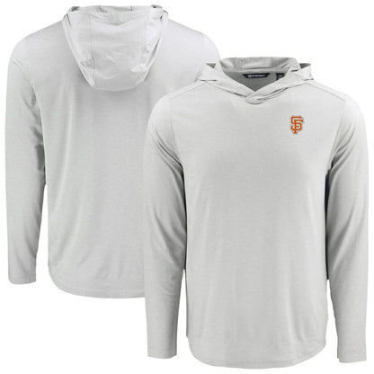 San Francisco Giants Cutter & Buck Coastline Epic Comfort Recycled Eco Hoodie Long Sleeve T-Shirt - Gray