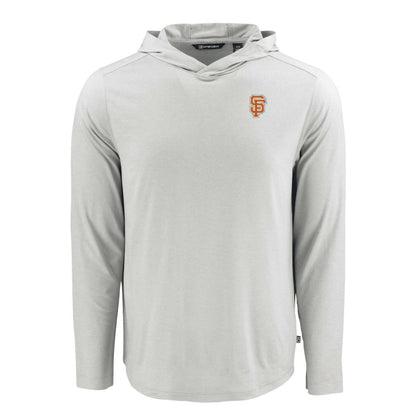San Francisco Giants Cutter & Buck Coastline Epic Comfort Recycled Eco Hoodie Long Sleeve T-Shirt - Gray