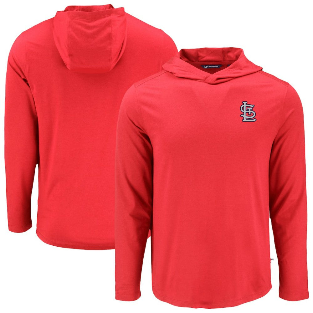 St. Louis Cardinals Cutter & Buck Coastline Epic Comfort Recycled Eco Hoodie Long Sleeve T-Shirt - Red