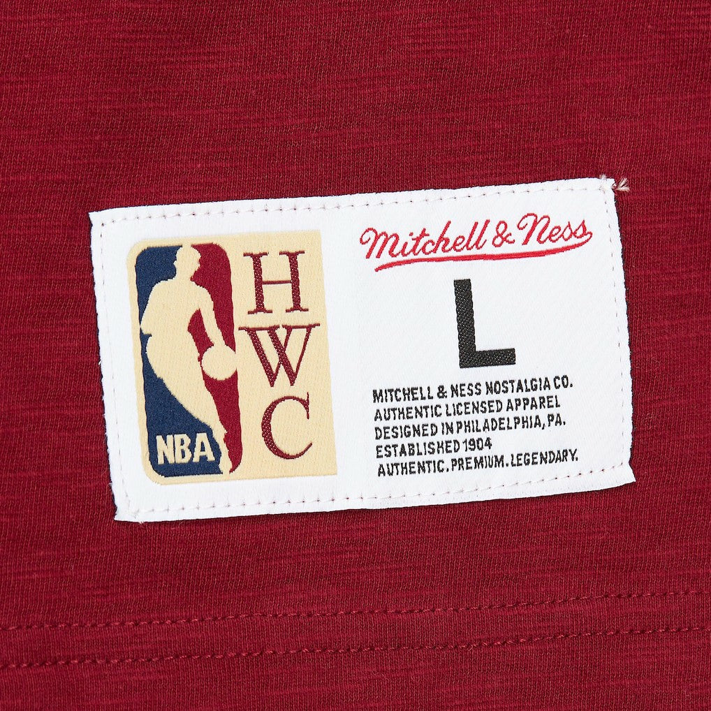 Cleveland Cavaliers Hardwood Classics Felt Applique Slub T-Shirt sale - Wine | Mitchell & Ness online