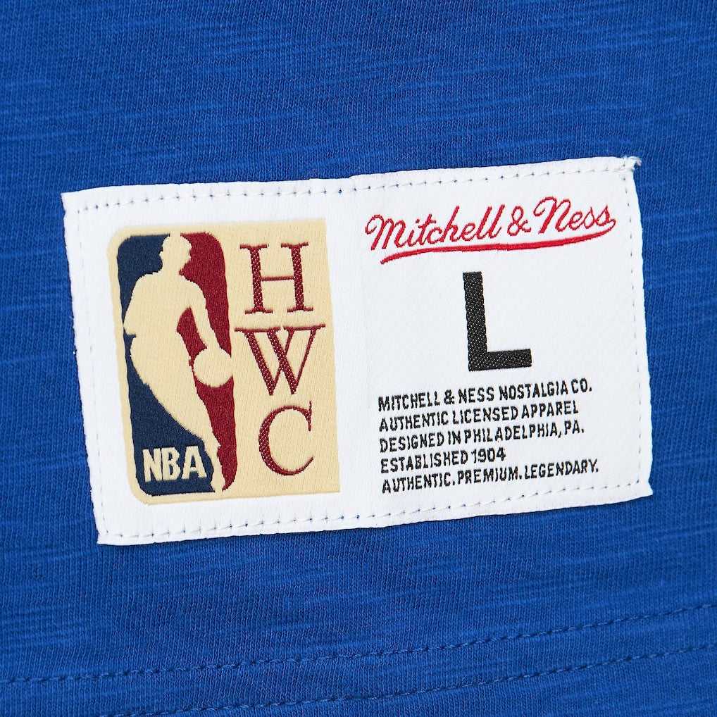 Minnesota Timberwolves Hardwood Classics Felt Applique Slub T-Shirt - Blue | Mitchell & Ness cheap