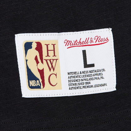 Sacramento Kings Hardwood Classics Felt Applique Slub T-Shirt - Black | Mitchell & Ness shop
