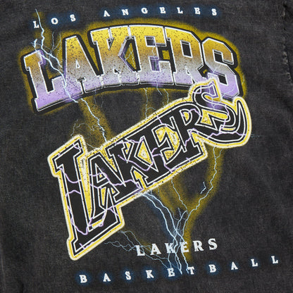 Los Angeles Lakers Unisex Hardwood Classics Vintage Voltage Premium Heavyweight T-Shirt - Black | Mitchell & Ness sale