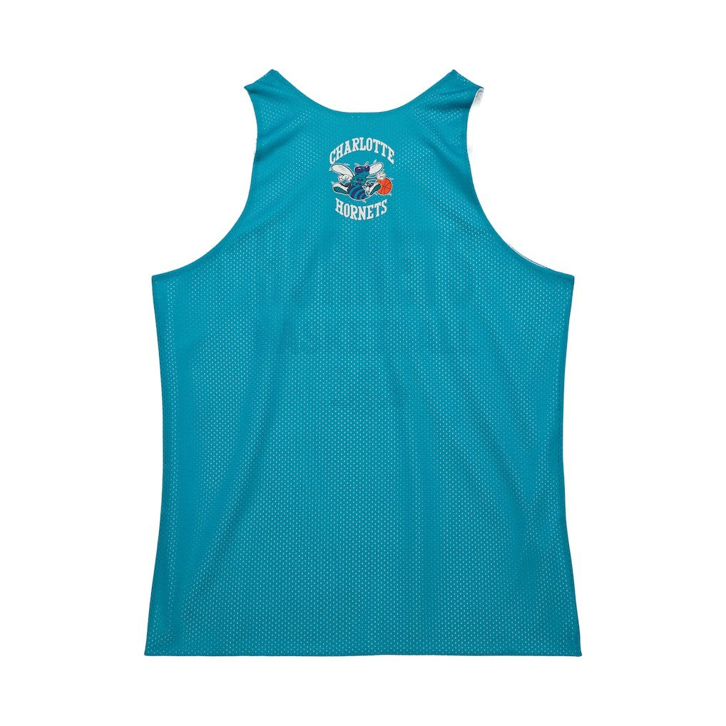 Charlotte Hornets Hardwood Classics Reversible Mesh Practice Jersey - Teal/White | Mitchell & Ness cheap