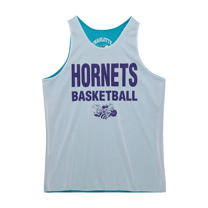 Charlotte Hornets Hardwood Classics Reversible Mesh Practice Jersey - Teal/White | Mitchell & Ness cheap