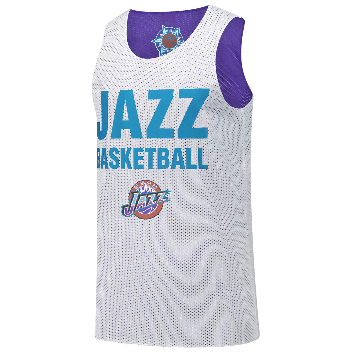 Utah Jazz Hardwood Classics Reversible Mesh Practice Jersey - Purple | Mitchell & Ness for sale