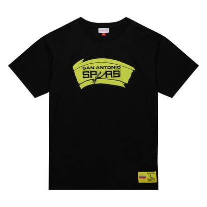 San Antonio Spurs Hardwood Classics Neon Nights Premium T-Shirt - Black | Mitchell & Ness sale