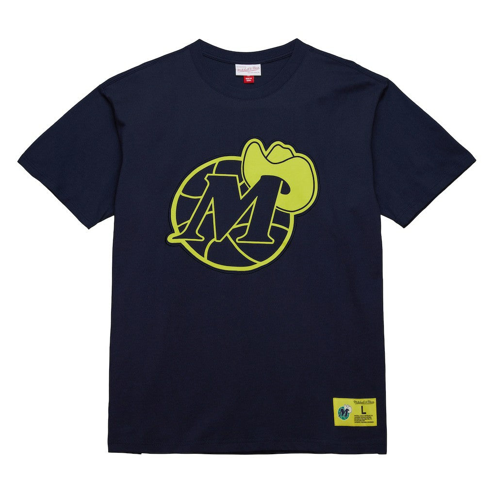 Dallas Mavericks Hardwood Classics Neon Nights Premium T-Shirt sale - Navy | Mitchell & Ness sale