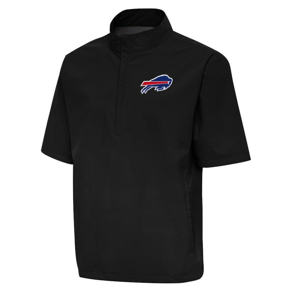 Buffalo Bills Antigua Brisk Short Sleeve Quarter-Zip Windshirt - Black online