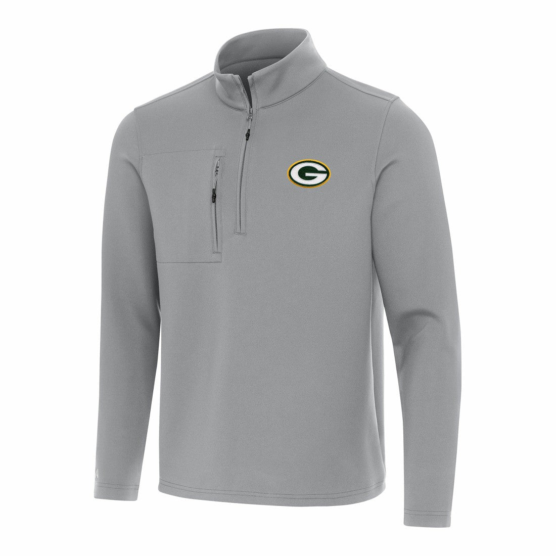 Green Bay Packers Antigua Insider Quarter-Zip Pullover Top - Gray for sale