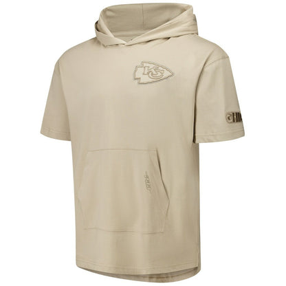 Kansas City Chiefs Pro Standard Neutrals Capsule Short Sleeve Pullover Hoodie - Tan discount